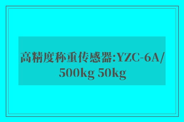 高精度称重传感器:YZC-6A/500kg 50kg