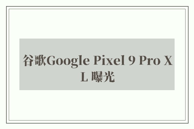 谷歌Google Pixel 9 Pro XL 曝光