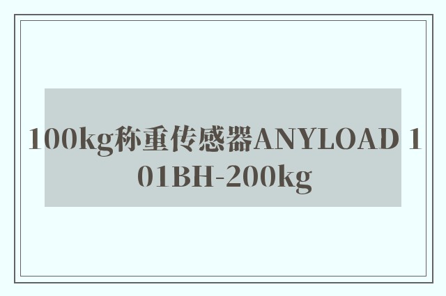 100kg称重传感器ANYLOAD 101BH-200kg