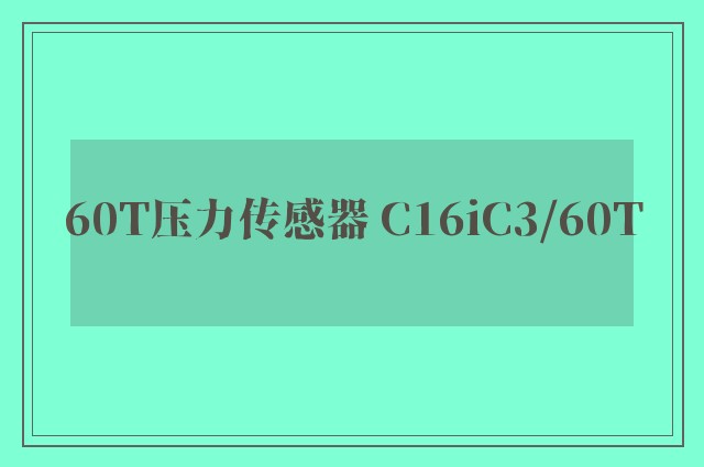 60T压力传感器 C16iC3/60T